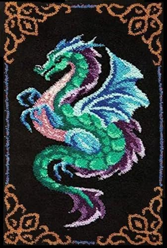 YOOTOM Dragon Latch Hook Rug Kits for Adult,DIY Wall Hanging Tapestry by YOOTOM