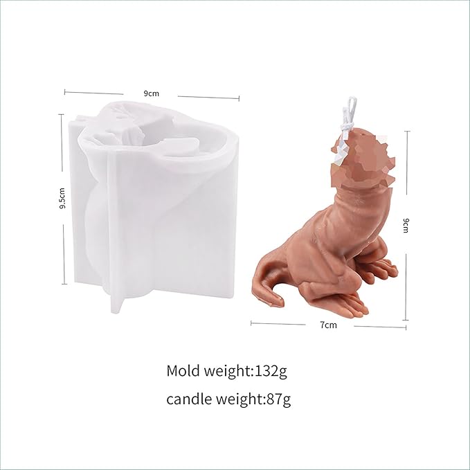 Grainrain Funny Silicone Candle Molds for Candle Making Wax Soap Making Mould Moldes de Silicona para Velas moldes Jabones Create 3D Candles for Home Decoration and Gifts (F20-SXY172)