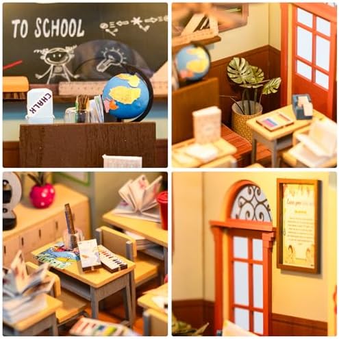 Miniature House Kit, DIY Dollhouse Kit w/LED Lights for Adults - Image 3