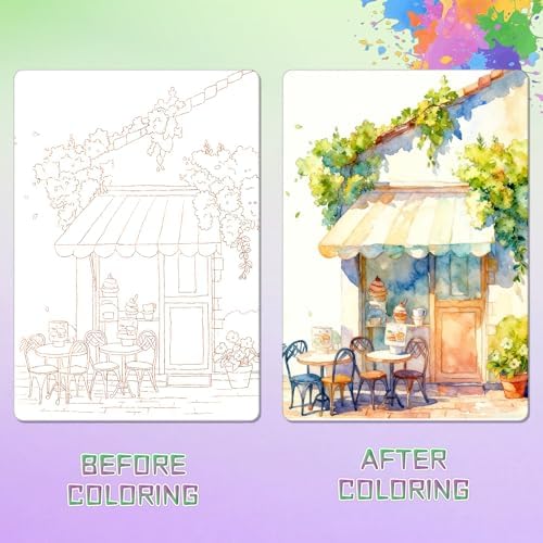 Creative Stress Relief Kit: 2026 Watercolor Workbook & DIY 3-Fold Painting Pad for Beginners, All-in-One Travel Art Set (A Set) - Image 3