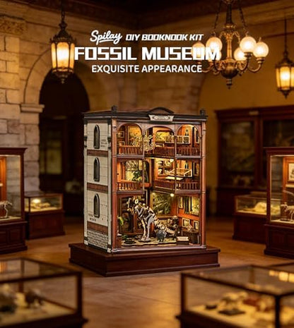 Spilay Book Nook Kit for Adults, Fossil Museum DIY Miniature House Kit - Image 3