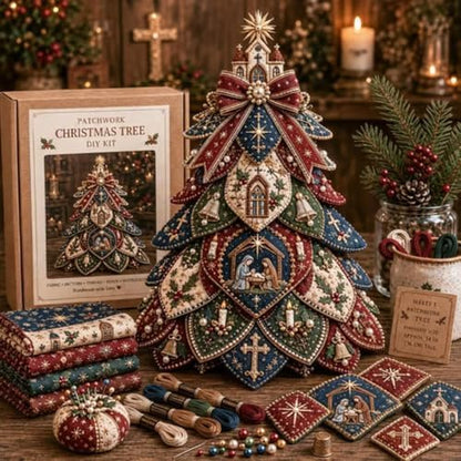 Beginner-Friendly Tree of Faith 3D Quilted Christmas Tree Sewing Kit, DIY Christmas Craft Kit with Fabric & Embroidery Details, Religious Holiday Decor for Adults Handmade Christmas Decoration，#D - Image 7