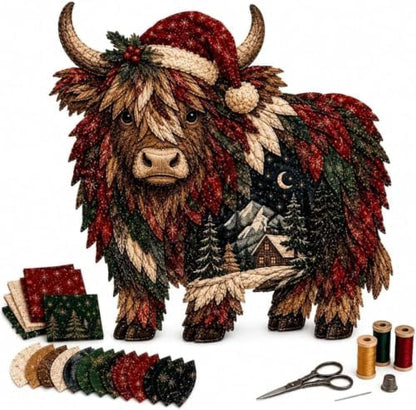 Northern Lights Wildlife DIY Patchwork Kit, Creative Fabric Craft (Red-S) by Unknown