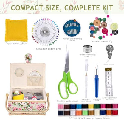 MKNZOME Sewing Box with Supplies Kit for Women, Complete Accessories - Image 2