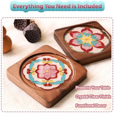 Cloisonne Kit, DIY Coasters Craft, Filigree Enamel Art, Baoxiang Flower - Image 6