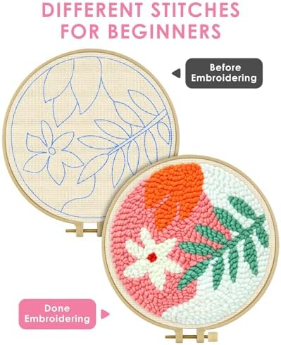 TINDTOP Punch Needle Kits, Punch Embroidery Kits for Adults - Image 3