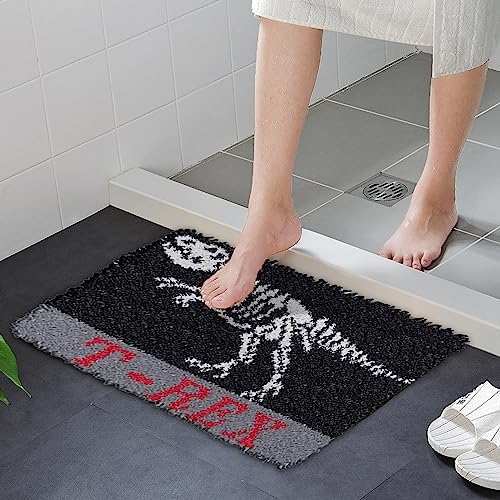 ZFFLYH Latch Hook Kits for Adults Kids, DIY Rug Tapestry Crochet Yarn Kits Crafts Mat Cushion Embroidery Arts with Printed Canvas for Home Decor Festival Gift,3 Mushrooms - Image 3