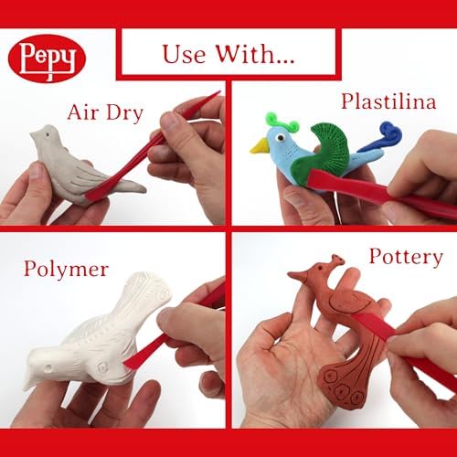 Pepy 35 PC Clay Sculpting Tools Set; 5 Each of 7 Different Shapes; Ideal for Polymer Clay, Air Dry Clay, Plastilina Modeling Clay, and Pottery Clay; Classroom Pack - Image 2