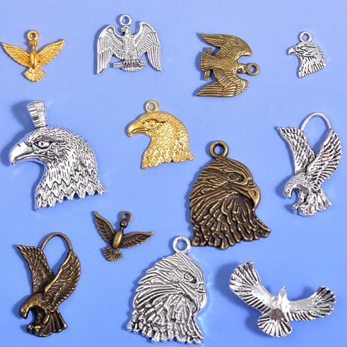 stino 100g Metal Pendant Charms for Jewelry Making, Bulk Silver & Gold Plated Charms for Braclet Necklace Crafts, Animal Plant Flower Pet and so on - Image 3