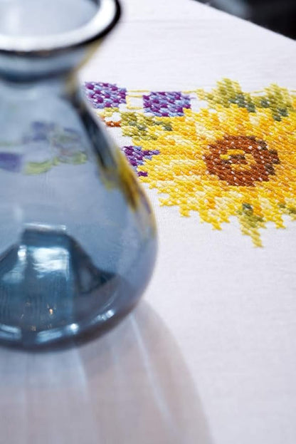 Vervaco Cross Stitch Table Runner Kit Sunflowers 16" x 40"