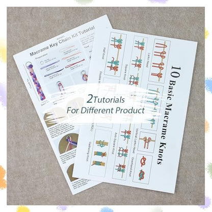 BUFANTL Macrame Kit for Beginners, Heart Decor Set - 2 Wall Hangings, 1 Keychain & 2 Napkin Rings for Romantic Gifts - Image 3