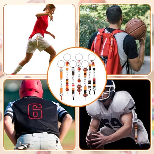 Landical 564 Pcs Sport Keychain Making Kit DIY Name Bead Key Chain Craft - Image 2