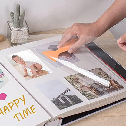 Super Large Photo Album Self Adhesive Scrapbook Album for 4×6 5×7 8×10 10×12 or Bigger Pictures DIY Magnetic Linen Cover Album 80Sheets/160Pages DIY Photo Album(White) - Image 3