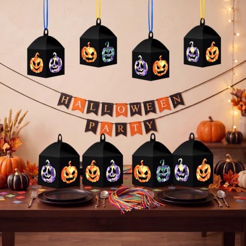 Maitys 16 Sets Halloween Paper Lantern Suncatcher Craft Kits for Adults - Image 2