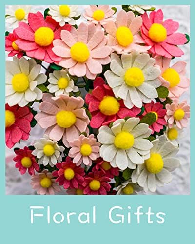 BAZIMA DIY Felt Flower Art Craft Kit, DIY Daisy Bouquet Kit, Floral Gifts, Beginner Craft Kit, Arrange Pre-Cut Flowers and Foliage - Image 6