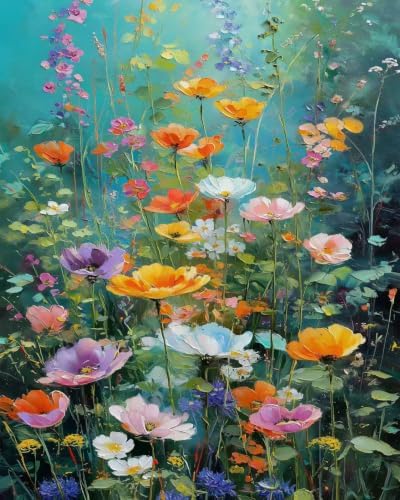 TELMOXA Wildflowers Paint by Numbers Kit for Adults, 16x20 in by Unknown