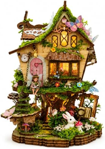 Roroom DIY Miniature House Kit, Fairy-Tale Treehouse Dollhouse Kit by Roroom