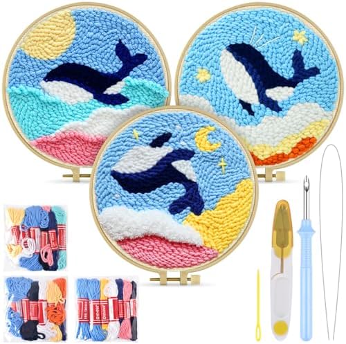 TINDTOP Punch Needle Kits, Punch Needle Embroidery Kits for Adults by TINDTOP