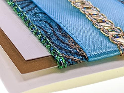 DIY Greeting Card Kit - Ribbon Cards - Handmade DIY Card Kits - Craft Kits for Kids & Adults - Card Making Kit, Thank You & Birthday Cards - Card Maker Kit for 10 Project Card (Peacock Blue) - Image 6