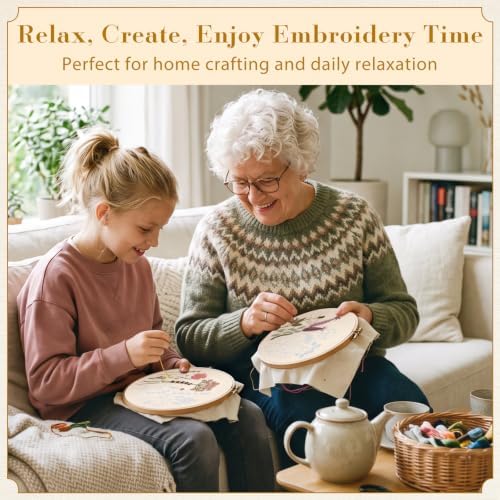 MoKo Embroidery Kits for Beginners Adults, Complete Embroidery Starter Kit - Image 5