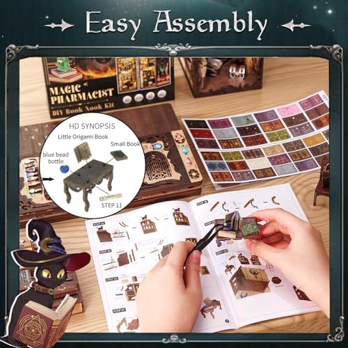 Fsolis Book Nook Kit, Booknook Halloween (Magic Pharmacist) - Image 5