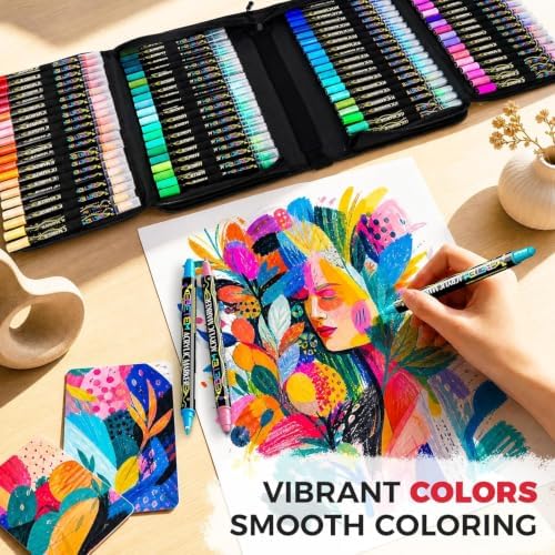 Betem 120 Colors Dual Tip Acrylic Paint Markers, Fabric Decorating Kits - Image 6