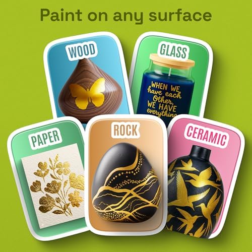 ARTISTRO Gold Dual-Tip Acrylic Paint Marker Pens - Set of 12 - Image 3