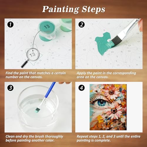 NiArt Paint by Numbers Kit for Adults Beginners, Canvas 16x20 Unframed - Image 6