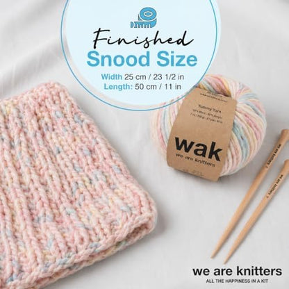 We Are Knitters Himba Snood Kit | Beginner Crochet Gift Kit | Easy Flat Knit Snood for Winter | Relaxing DIY Handmade Gift Set - Image 6