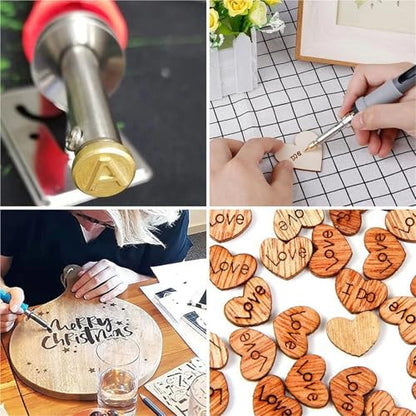 28/56 Pcs Wood Burning Tip Copper Letters Wood Burning Tool Wood Burning Alphabet Template Branding and Personalization Tool - Image 6