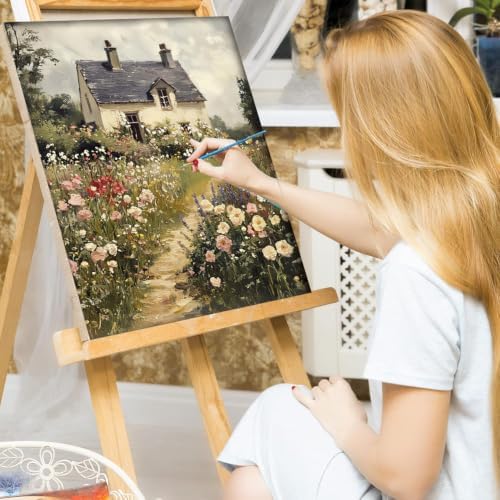 WUDWL Paint by Numbers Kit for Adults Framed Canvas, with Wooden Easel - Image 2