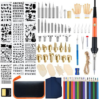 Ninonly Wood Burning Kit, 130 Pieces Wood Burning Tool by Ninonly