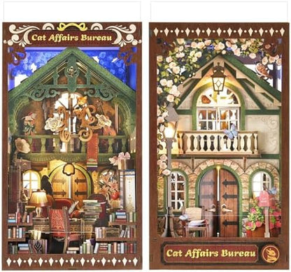 TOYQI Book Nook Kit, DIY Miniature Dollhouse Kit for Adults and Teens - Image 2