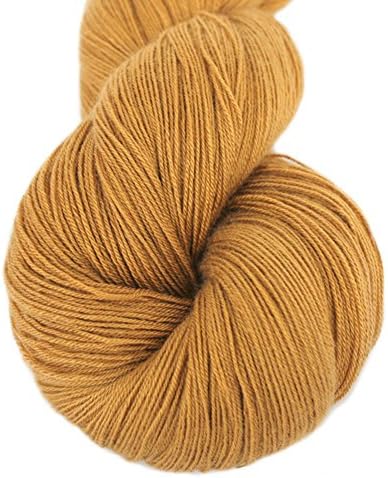 Lotus Yarns Swan Lake Lace Weight 50% Cashmere 40% Fine Wool 10% Angora Blended Hand Knitting Yarns for Comfortable Baby and Adult Clothing for Fashion Garment Baby Clothe (07-Gold) by LotusYarns