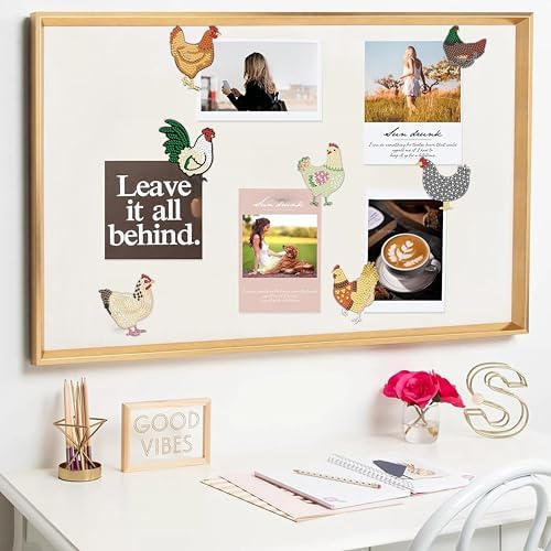 16 Pcs Chicken Diamond Painting Magnets Kits Diamond Art Fridge Magnet Refrigerator Sticker Diamond Painting kit for Beginners Adults DIY Art Craft Gifts Home Decors - Image 6