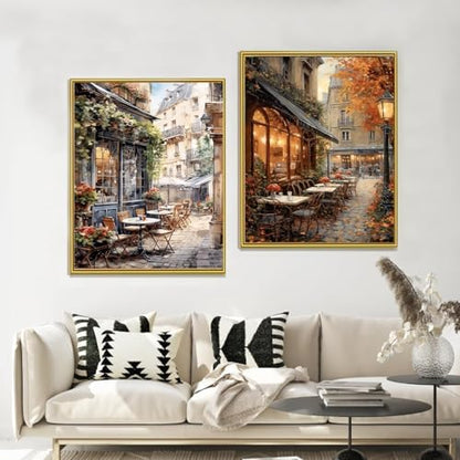 PHANTASYART 2 Pack Cafe Paint by Numbers Kit for Adults 16x20inch - Image 2