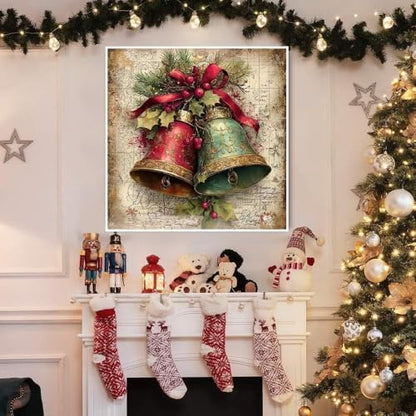 Tiwabb Christmas Bell Stamped Cross Stitch Kits for Adults Beginners - Image 2