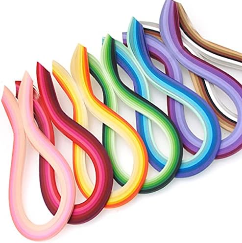 ODETOJOY Quilling Paper Gradient Quilling Strips 3mm Crafts Filigrana Paper 1/8inch Rainbow Color 120pcs Length 21inch (Blue) - Image 7