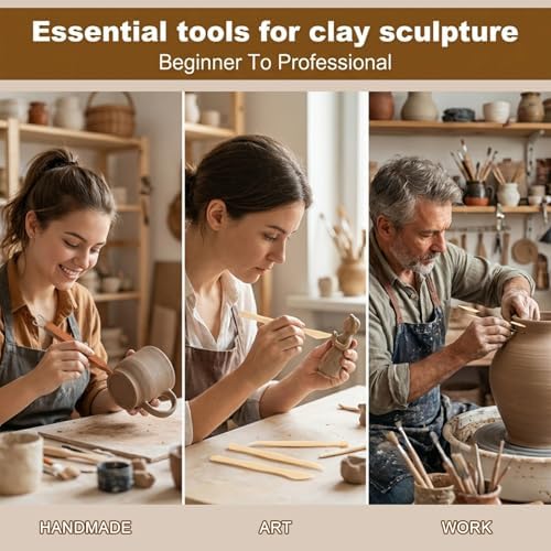 Pottery Trimming Tool for Clay and Ceramics, Double Ended Stainless Steel Pottery Wheel Tool with 10 Pack Clay Sculpting Tools for Bowl, Cup and Vase Foot Trimming (6 mm) - Image 7