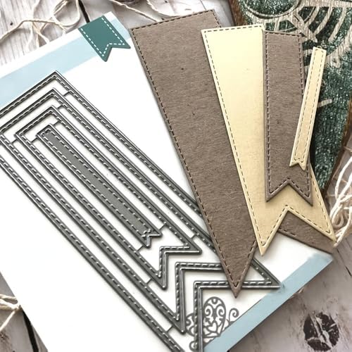 Lapoo Cutting Die for Scrapbooking, 3D Backgrounds Frame New Cutting Dies DIY Album Card Making Decor Paper Craft Metal Die Cuts Party Decorations (Multiple Tags 5.3 x 1.9 in) by LAPOO