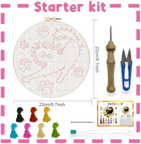 INFUNLY Punch Needle Embroidery Starter Kit for Beginner DIY Craft - Image 2
