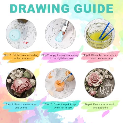 Paint by Numbers Kit for Adults, Christian Cross Painting, 16 x 20 Inch - Image 6