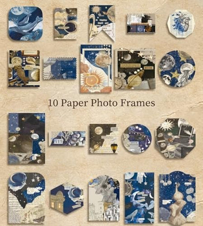 Vintage Scrapbook Journal Gift Set – Butterfly Garden Aesthetic Junk Journal Kit, 125 PCS Ephemera Pack with A6 Notebook, Stickers, Papers, Washi, Envelopes & Cards for DIY Art, Collage, Craft & Journaling (Butterfly) - Image 5