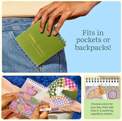 Lifelines FlowArt Mini Activity Pad, 3-Pack - Dot-by-Letter Coloring Books - Image 3