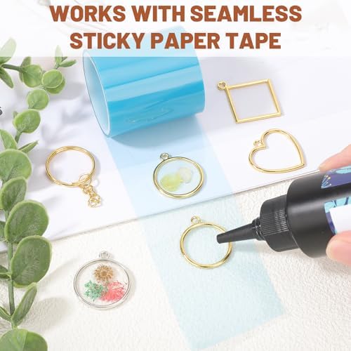 Gartful Open Bezels for Resin Jewelry Making, Smooth Hollow Frame Pendants with 100PCS Jump Rings, Craft Bezels for Necklace, Earrings, Craft Supplies, 4 Styles(Round, Heart, Square, Teardrops) - Image 5