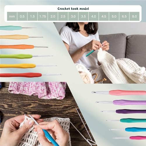 Yarniss Crochet Kits with Yarn,Beginners Crochet Kit for Adult,Black - Image 4