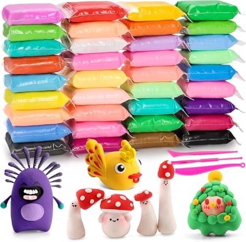 EDIFON Air Dry Clay, 36 Colors Foam Magic Modeling Clay for Kids DIY Crafts by EDIFON