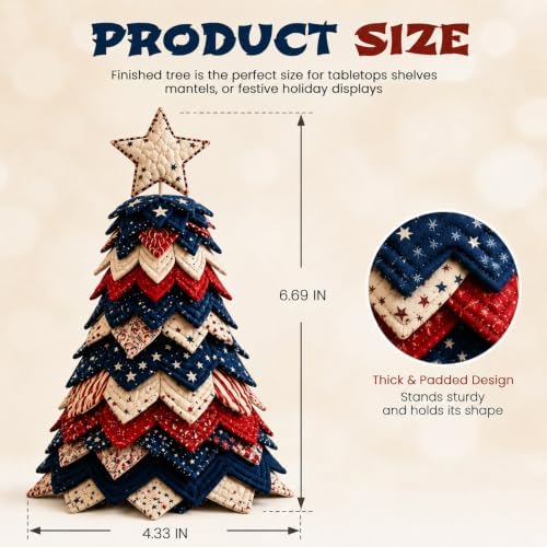 Daily Partner Americana Christmas Tree Quilt Kit - Image 3