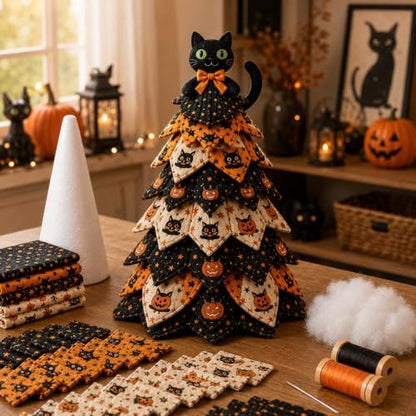 Daily Partner DIY Halloween Quilted Fabric Tree Kit by DailyPartner