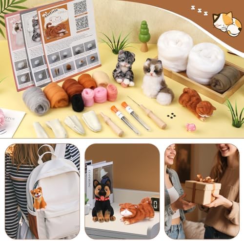 Mayboos 12 Pcs Needle Felting Kit, Felting Kits for Beginners Animal - Image 3